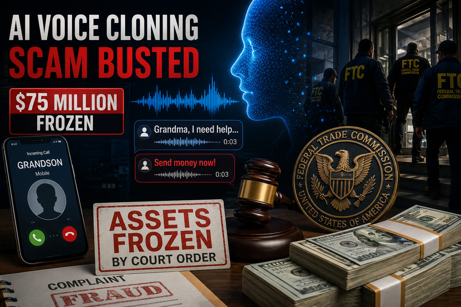 AI Voice Cloning Scam: FTC Freezes $75M Fraud Network