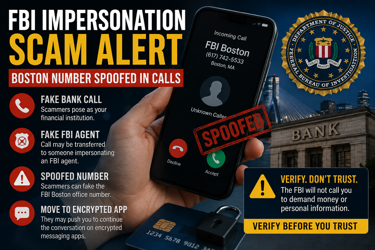FBI Impersonation Scam: Boston Number Spoofed in Calls