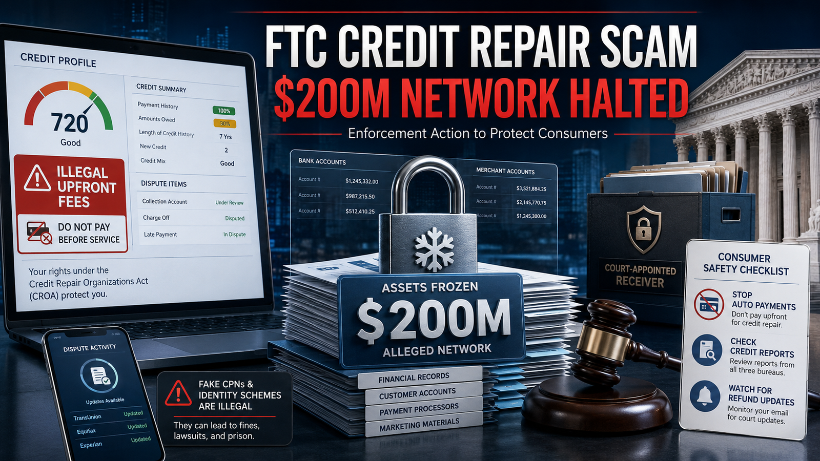 FTC Halts $200M Credit Repair Scam: Action Guide