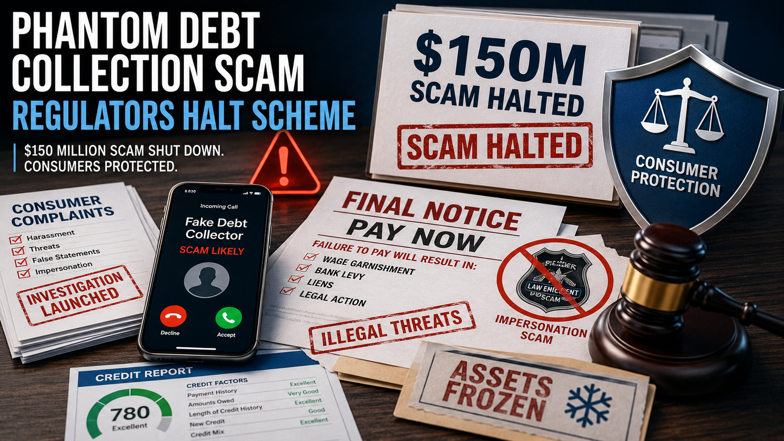 $150M Phantom Debt Collection Scam Halted by Regulators